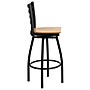 Flash Furniture HERCULES Series Traditional Metal Ladder Back Barstool, Black/Natural Wood (XU6F8BLDSWVNAW)~#|#~sp137776990_sc7