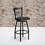 Flash Furniture HERCULES Series Traditional Metal X-Back Barstool, Black/Black Seat, 2-Pieces/Pack (2XU6F8BXSWVBKV)~#|#~sp137777006_sc7