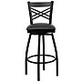 Flash Furniture HERCULES Series Traditional Metal X-Back Barstool, Black/Black Seat, 2-Pieces/Pack (2XU6F8BXSWVBKV)~#|#~sp137777012_sc7