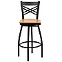 Flash Furniture HERCULES Series Traditional Metal X-Back Barstool, Black/Natural Wood (XU6F8BXSWVNAW)~#|#~sp137777042_sc7