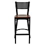 Flash Furniture HERCULES Series Traditional Metal Grid Back Restaurant Barstool, Black/Cherry Wood (XUDG616GRDBCHYW)~#|#~sp137777076_sc7
