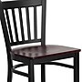 Flash Furniture HERCULES Series Traditional Metal Vertical Back Restaurant Barstool, Black/Mahogany Wood (XUDG6R6BVRTMAHW)~#|#~sp137777109_sc7