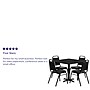 Flash Furniture Carlton 5-Piece Laminate Table and Chair Set, 36" x 36", Black (HDBF1009)~#|#~sp137777180_sc7