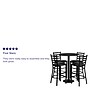 Flash Furniture 30'' Round Table Set W/4 Ladder Back Metal Bar Stools (RSRB1021)~#|#~sp137777255_sc7