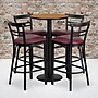Flash Furniture 24'' Round Table Set W/4 Ladder Back Bar Stools (RSRB1039)~#|#~sp137777272_sc7