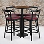 Flash Furniture 24'' Round Table Set W/4 Ladder Back Bar Stools (RSRB1040)~#|#~sp137777275_sc7