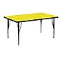 Flash Furniture Wren Rectangular Activity Table, 24" x 48", Height Adjustable, Yellow (XUA2448RECYELHP)~#|#~sp137777308_sc7