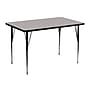 Flash Furniture Wren Rectangular Activity Table, 30'' x 48'', Height Adjustable, Gray (XUA3048RECGYHA)~#|#~sp137777320_sc7