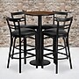 Flash Furniture 24'' Round Table Set W/4 Ladder Back Bar Stools (RSRB1036)~#|#~sp137777332_sc7