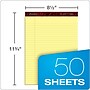 Ampad Gold Fibre Notepads, 8.5" x 11.75", Wide Ruled, Canary, 50 Sheets/Pad, 4 Pads/Pack (TOP20-032R)~#|#~sp137855733_sc7