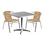 Flash Furniture Lila Indoor-Outdoor Table Set with 2 Chairs, 31.5" x 31.5", Aluminum/Beige (TLH32SQ020BGCH2)~#|#~sp137857802_sc7