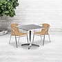 Flash Furniture Lila Indoor-Outdoor Table Set with 2 Chairs, 31.5" x 31.5", Aluminum/Beige (TLH32SQ020BGCH2)~#|#~sp137857803_sc7