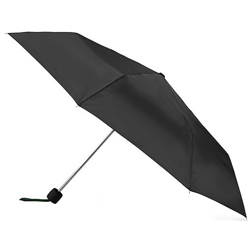 Totes Basic Ultra Mini Compact Umbrella, Manual, Black (00701ZBLK