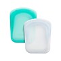 Stasher 3.25" Silicone Travel Pouch Set, Clear/Aqua (STPS2PK2-00)~#|#~sp137959425_sc7