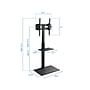 Mount-It! Metal Pedestal TV Stand, Screens up to 55", Black (MI-1877)~#|#~sp137959493_sc7