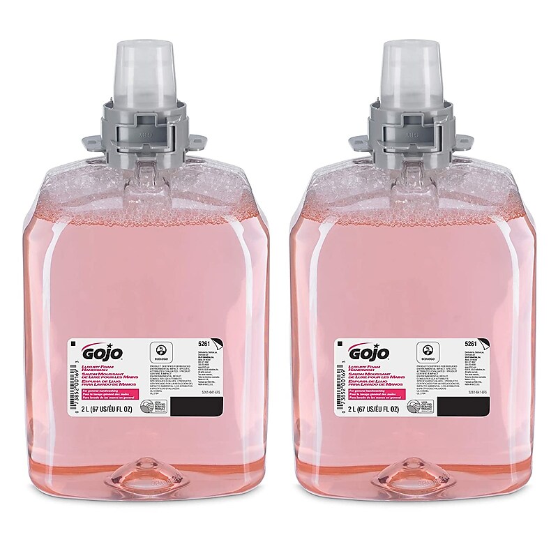 GOJO Luxury Foaming Hand Soap Refill for FMX 20 Dispenser, Cranberry Scent, 2000 ml., 2/Carton (5261-02) image 1