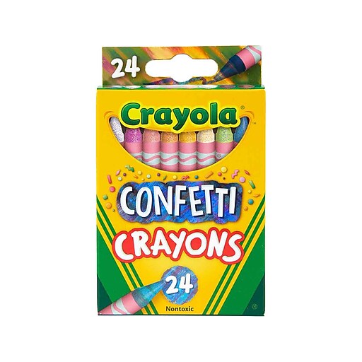 Crayola Confetti Crayons - 2 Length - Multi - 24 / Pack - ICC