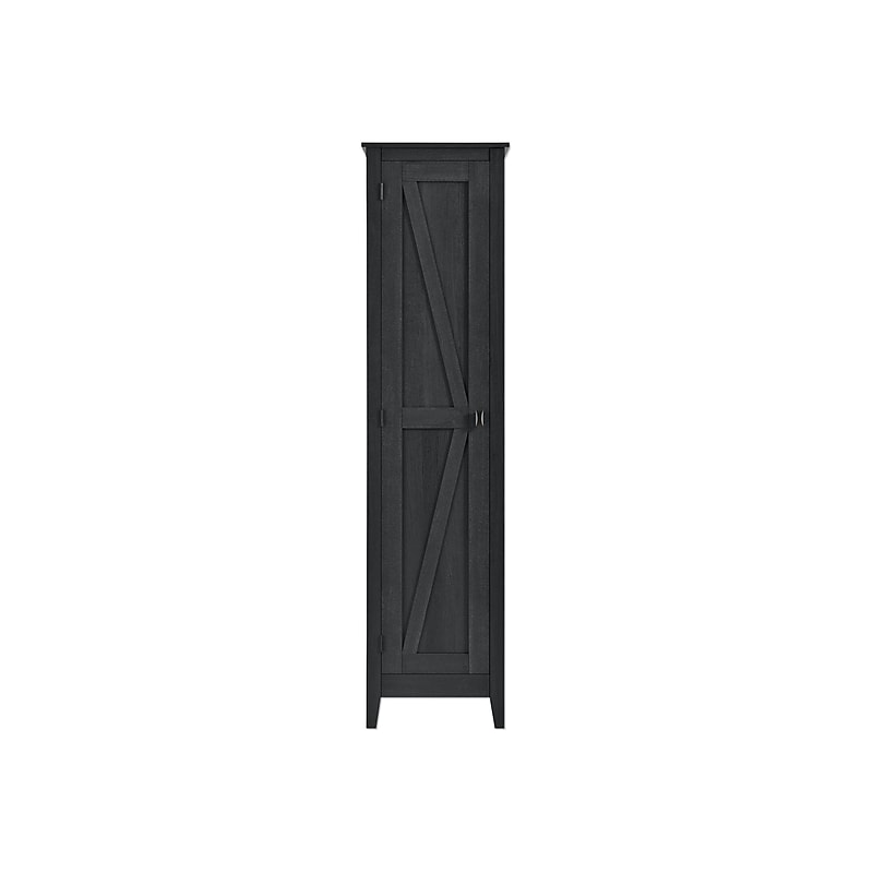 System Build Farmington 72" Storage Cabinet with 4 Shelves, Black Oak (7531396COM) image 1