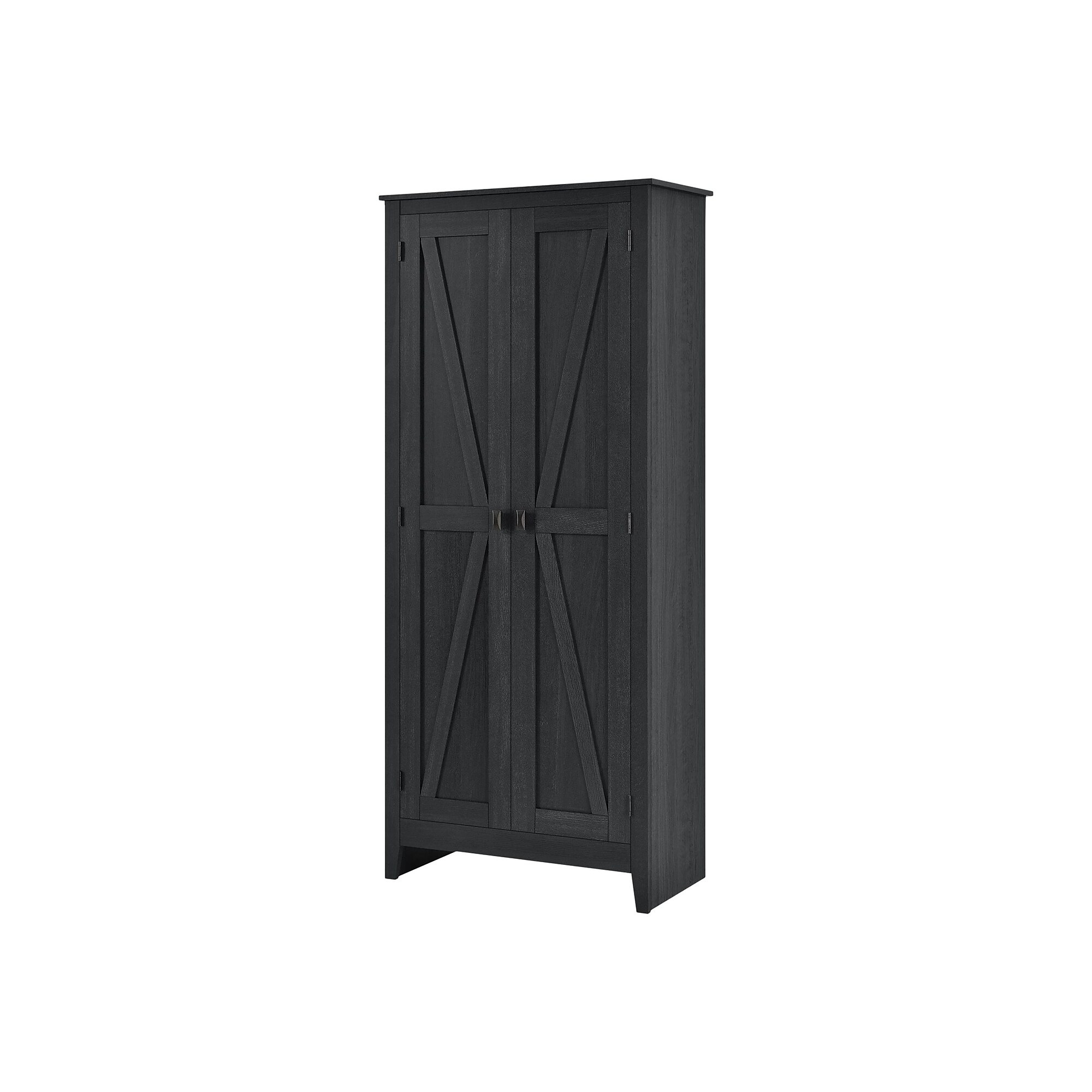 System Build Farmington 72″ Storage Cabinet with 4 Shelves, Black Oak (7532396COM) Sansujyuku sansujyuku.com