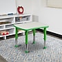 Flash Furniture Wren Rectangular Activity Table, 21.875" x 26.625", Height Adjustable, Green/Gray (YU098RECTBLGN)~#|#~sp138079332_sc7