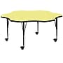 Flash Furniture Wren 60'' Flower Mobile Activity Table, Height Adjustable, Yellow (XUA60FLRYLTPC)~#|#~sp138370241_sc7