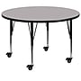 Flash Furniture Wren 48'' Round Mobile Activity Table, Height Adjustable, Gray (XUA48RNDGYTPC)~#|#~sp138372688_sc7