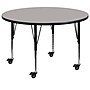 Flash Furniture Wren 48'' Round Mobile Activity Table, Height Adjustable, Gray (XUA48RNDGYHPC)~#|#~sp138373744_sc7