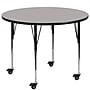 Flash Furniture Wren 48'' Round Mobile Activity Table, Height Adjustable, Gray (XUA48RNDGYHAC)~#|#~sp138374612_sc7