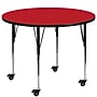 Flash Furniture Wren 48'' Round Mobile Activity Table, Height Adjustable, Red (XUA48RNDRDHAC)~#|#~sp138375412_sc7