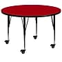 Flash Furniture Wren 42'' Round Mobile Activity Table, Height Adjustable, Red (XUA42RNDRDTPC)~#|#~sp138376695_sc7