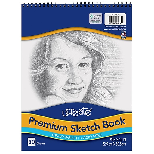 EBIVEN 9x12 Marker Paper Sketchbook, 120 GSM/73 lb Markers Drawing  Papers, 60 Sheets Hardcover Spiral Bound Sketch Book for Drawing,  Sketching