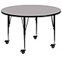 Flash Furniture Wren 42'' Round Mobile Activity Table, Height Adjustable, Gray (XUA42RNDGYTPC)~#|#~sp138376820_sc7