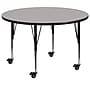 Flash Furniture Wren 42'' Round Mobile Activity Table, Height Adjustable, Gray (XUA42RNDGYHPC)~#|#~sp138376833_sc7