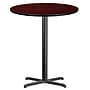 Flash Furniture 36'' Round Laminate Table Top with 30''x 30'' Bar-Height Table Base, Mahogany (XURD36MAT3030B)~#|#~sp138377793_sc7