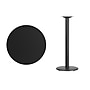 Flash Furniture 30'' Round Laminate Table Top with 18" Round Bar-Height Table Base, Black (XURD30BKTR18B)~#|#~sp138377815_sc7