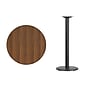 Flash Furniture 30'' Round Laminate Table Top with 18" Round Bar-Height Table Base, Walnut (XURD30WATR18B)~#|#~sp138377822_sc7