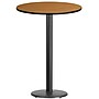 Flash Furniture 30'' Round Laminate Table Top with 18" Round Bar-Height Table Base, Natural (XURD30NTTR18B)~#|#~sp138377823_sc7