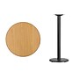 Flash Furniture 30'' Round Laminate Table Top with 18" Round Bar-Height Table Base, Natural (XURD30NTTR18B)~#|#~sp138377825_sc7