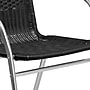 Flash Furniture Lila Aluminum/Rattan Stacking Chair, Black, 4/Pack (4TLH020BK)~#|#~sp138378100_sc7