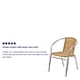 Flash Furniture Lila Rattan Indoor-Outdoor Restaurant Stack Chair, Beige and Aluminum, 4/Pack (4TLH020BGE)~#|#~sp138378106_sc7