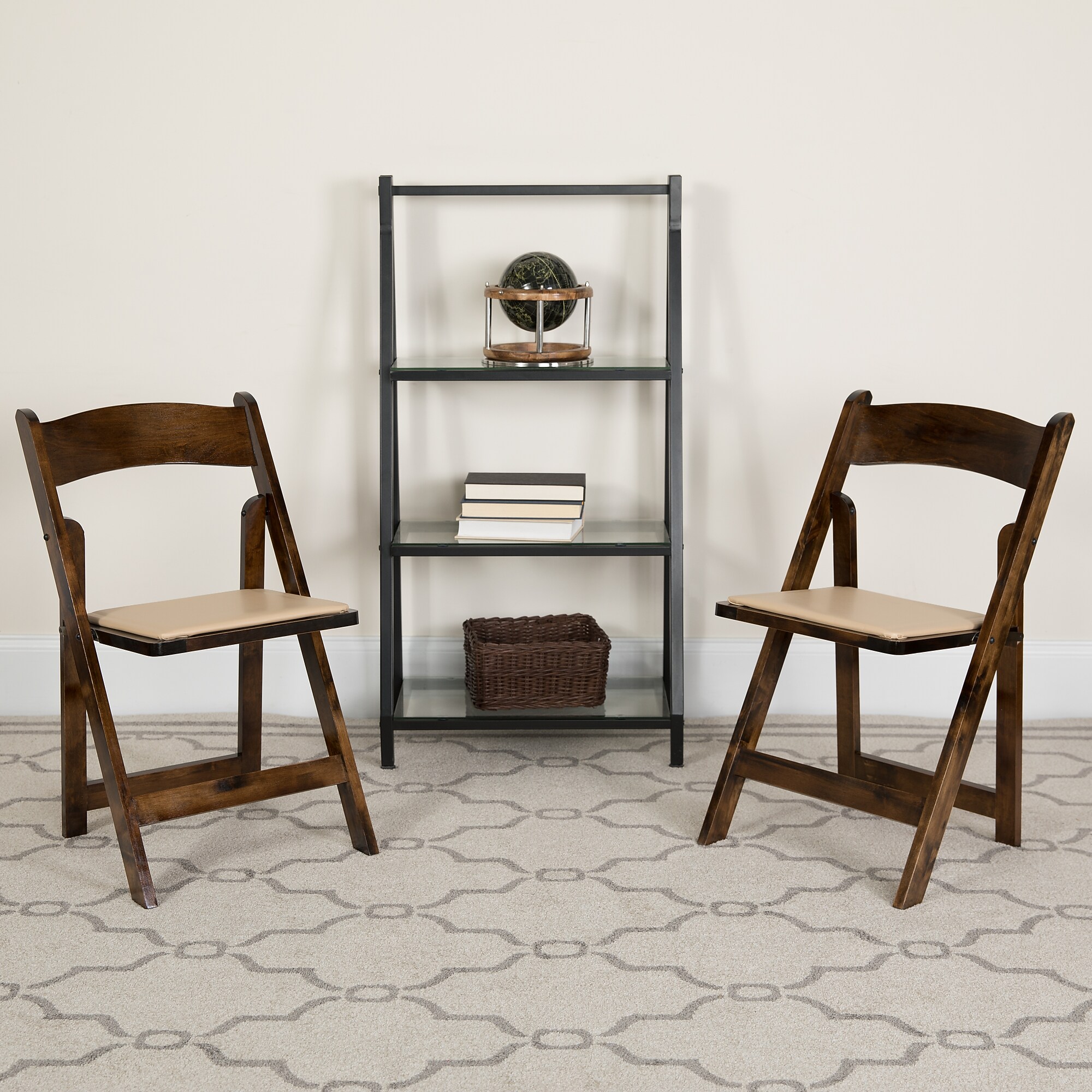 Flash Furniture HERCULES Wood/Vinyl Folding Chair, Fruitwood, 4/Pack (4XF2903FRUITWD) Sansujyuku sansujyuku.com