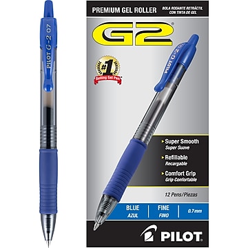 Pack of 12 Pilot G2 Bold 10 mm Blue Gel Ink Pen RollerBall Pens Office Supply 