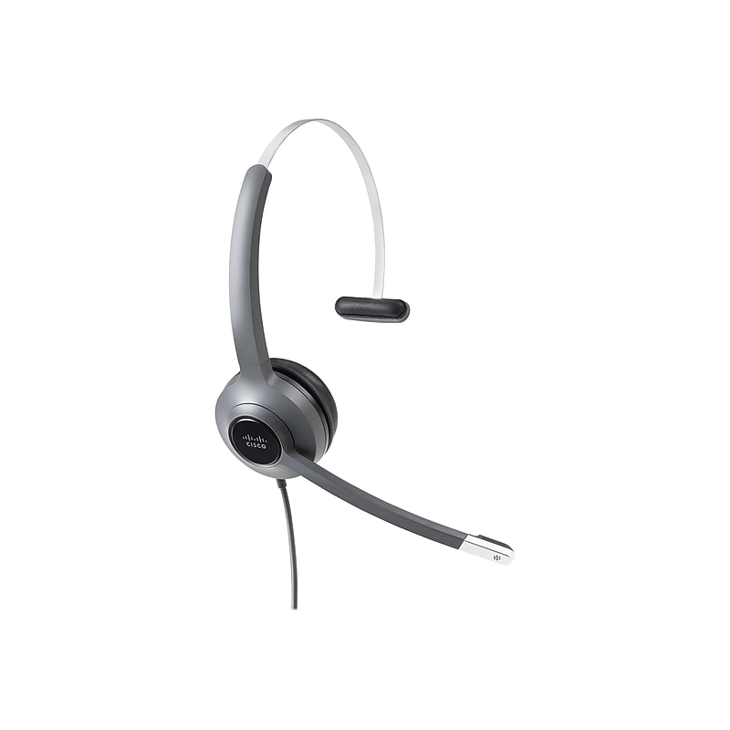 Cisco 521 Wired Single Mono Headset, On Ear, Gray (CP-HS-W-521-USB=) image 1