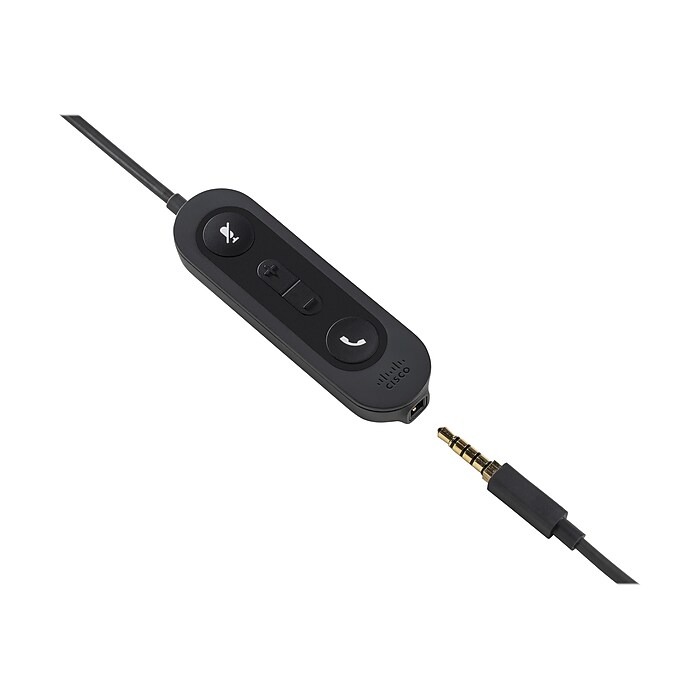 Cisco 521 Wired Single Mono Headset, On Ear, Gray (CP-HS-W-521-USB