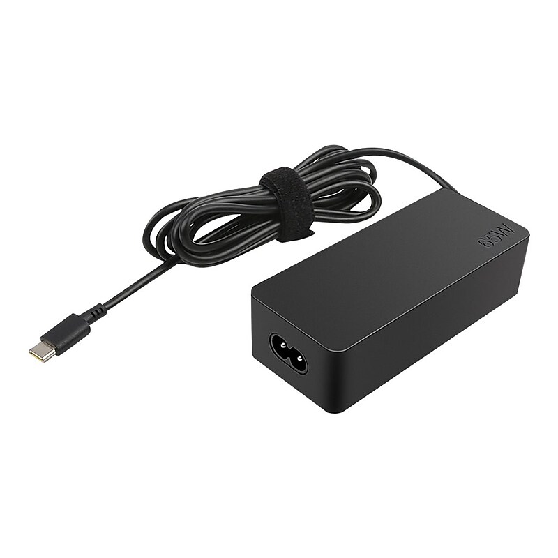 Lenovo 65W Standard AC (USB Type-C) Power Adapter for 100e Chromebook (2nd Gen) MTK.2 Laptop, Black (4X20M26282) image 1