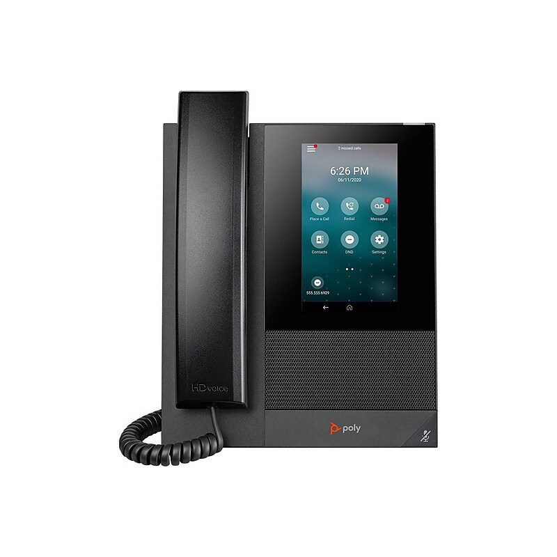 Poly CCX 400 OpenSIP 2200-49700-001 Corded Phone, Black image 1