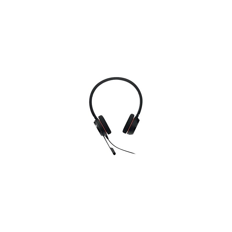 Jabra Evolve 20 UC Stereo Noise Canceling Headset, On Ear, Black (4999-829-289) image 1