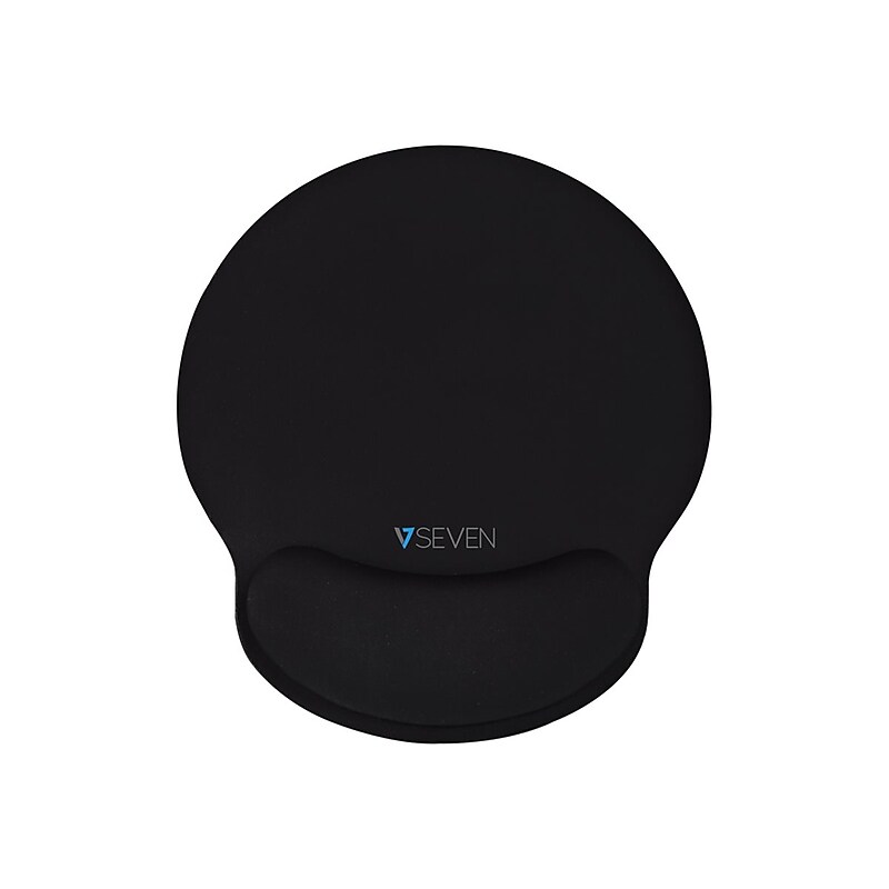 V7 Visco Foam Non-Skid Mouse Pad/Wrist Rest Combo, Black (MP03BLK) image 1