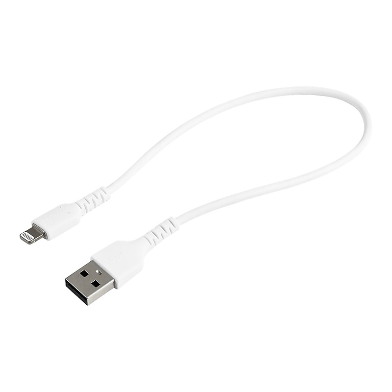 StarTech.com Lightning USB Cable for iPhone/iPad/iPod Touch, White (RUSBLTMM30CMW) image 1