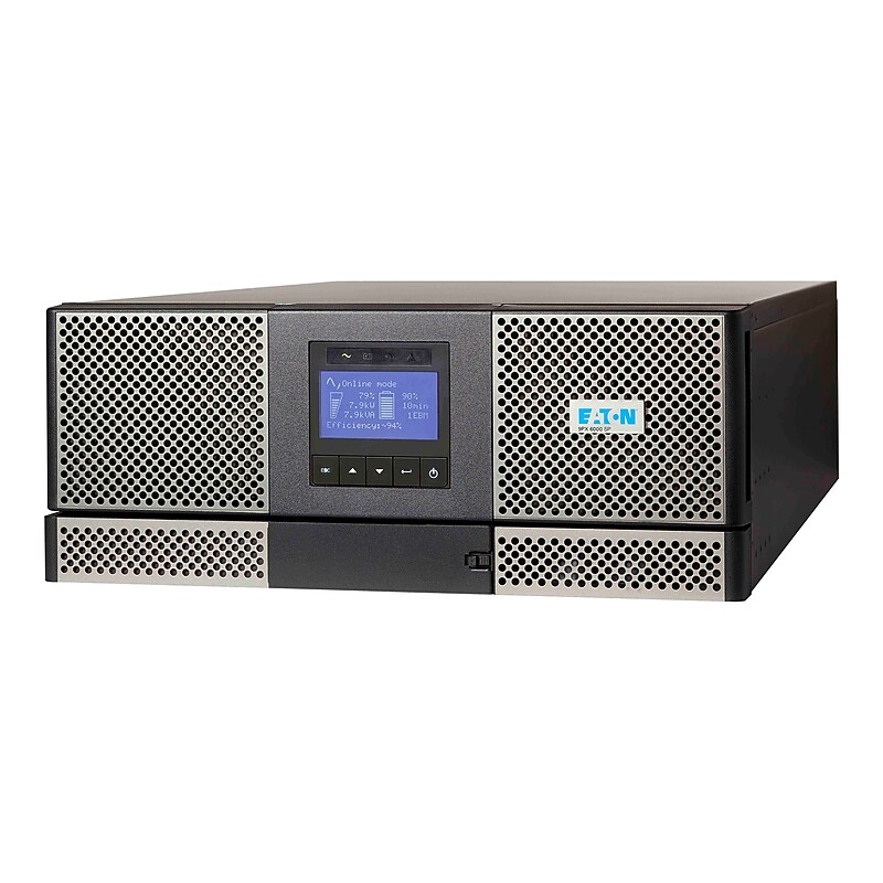 Eaton 9PX 5500VA 6-Outlet UPS, Silver/Black (9PX6KSP) image 1